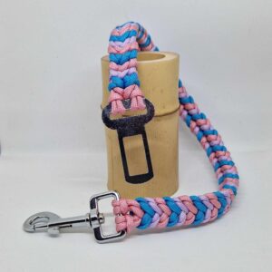 attache ceinture pour voiture rose et bleu