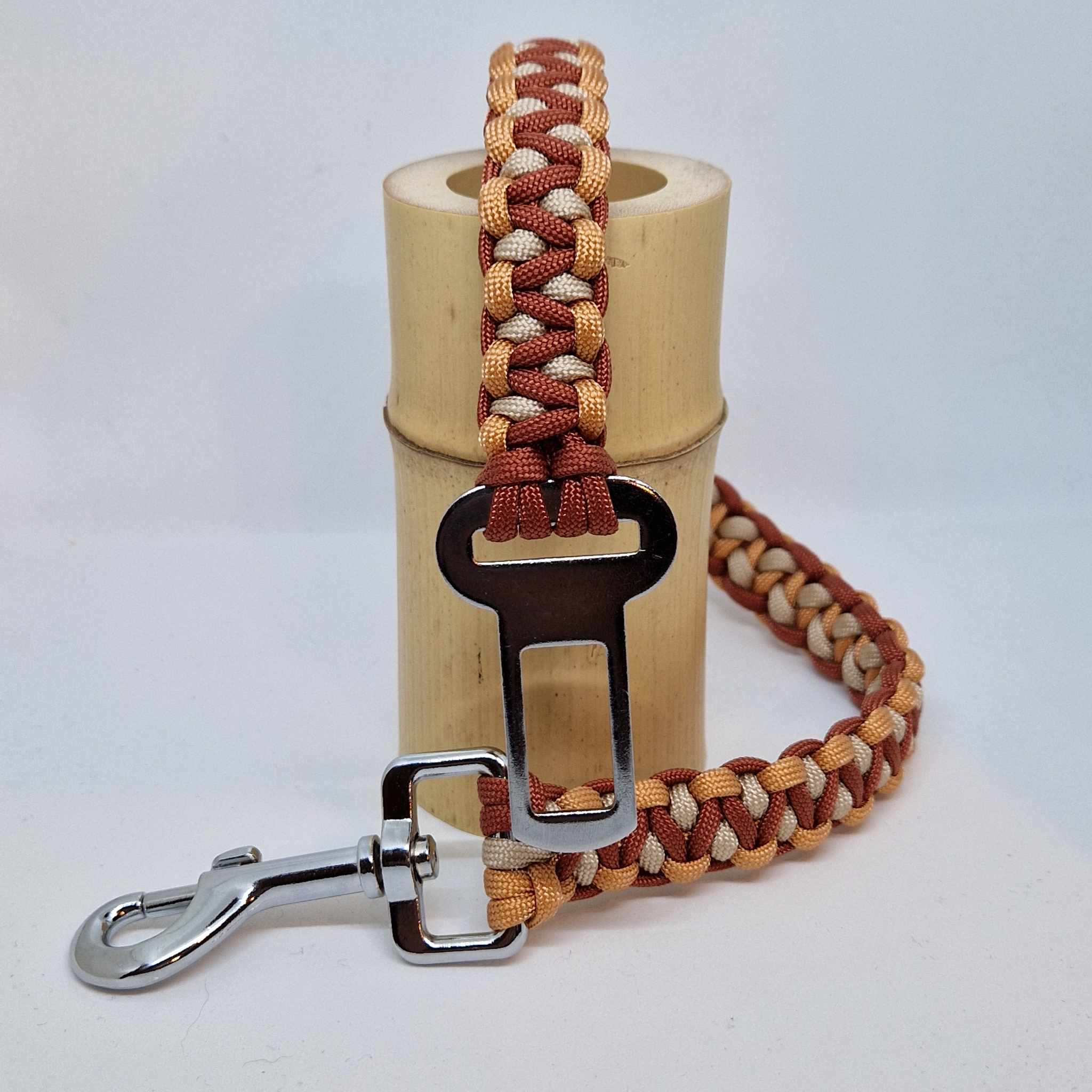 Ceinture de sécurité cuivre gold crème fabriqué à la main par Boulipote and co en France